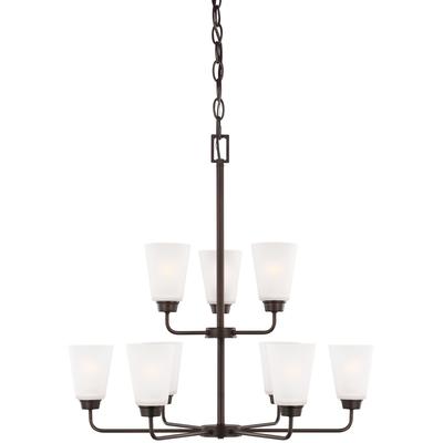 Generation Lighting - Kerrville 9-Light Chandelier - Bronze - 3115209EN3-710