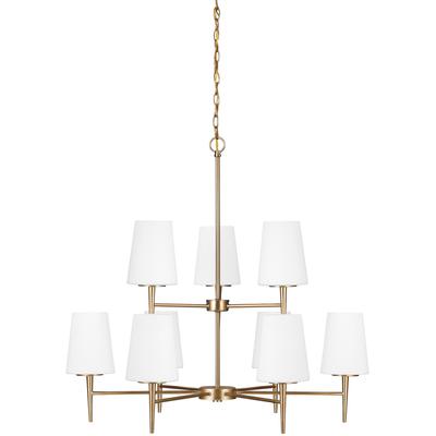 Generation Lighting - Driscoll 9-Light Chandelier - Satin Brass - 3140409-848