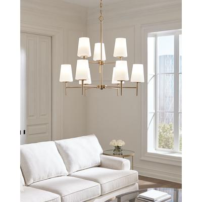 Generation Lighting - Driscoll 9-Light Chandelier - Satin Brass - 3140409-848