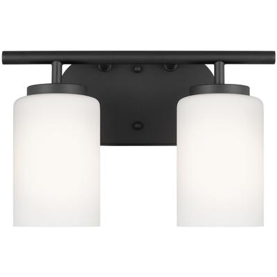 Generation Lighting - Oslo 2-Light Wall/Bath Fixture - Midnight Black - 41161-112