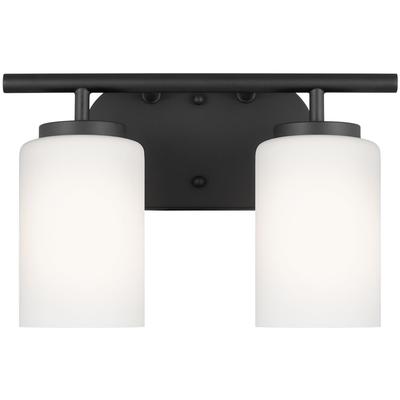 Generation Lighting - Oslo 2-Light Wall/Bath Fixture - Midnight Black - 41161EN3-112