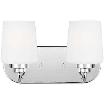 Generation Lighting - Windom 2-Light Wall/Bath Fixture - Chrome - 4402802-05