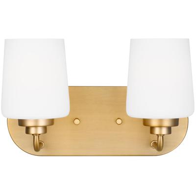 Generation Lighting - Windom 2-Light Wall/Bath Fixture - Satin Brass - 4402802-848