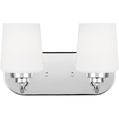 Generation Lighting - Windom 2-Light Wall/Bath Fixture - Chrome - 4402802EN3-05