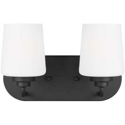 Generation Lighting - Windom 2-Light Wall/Bath Fixture - Midnight Black - 4402802EN3-112