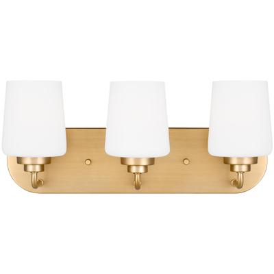 Generation Lighting - Windom 3-Light Wall/Bath Fixture - Satin Brass - 4402803-848