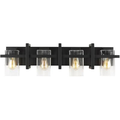 Generation Lighting - Mitte 4-Light Wall/Bath - Midnight Black - 4441504-112