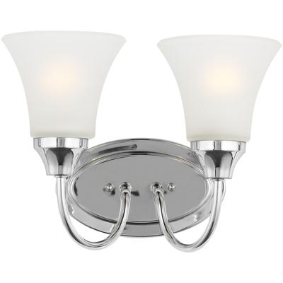 Generation Lighting - Holman 2-Light Wall/Bath Fixture - Chrome - 44806-05