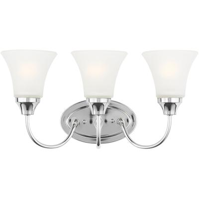 Generation Lighting - Holman 3-Light Wall/Bath Fixture - Chrome - 44807-05