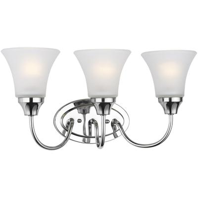 Generation Lighting - Holman 3-Light Wall/Bath Fixture - Chrome - 44807-05