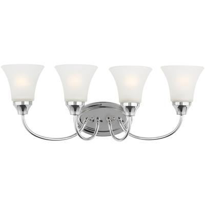 Generation Lighting - Holman 4-Light Wall/Bath Fixture - Chrome - 44808-05