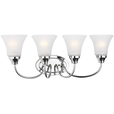 Generation Lighting - Holman 4-Light Wall/Bath Fixture - Chrome - 44808-05