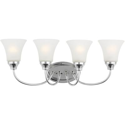 Generation Lighting - Holman 4-Light LED Wall/Bath Fixture - Chrome - 44808EN3-05