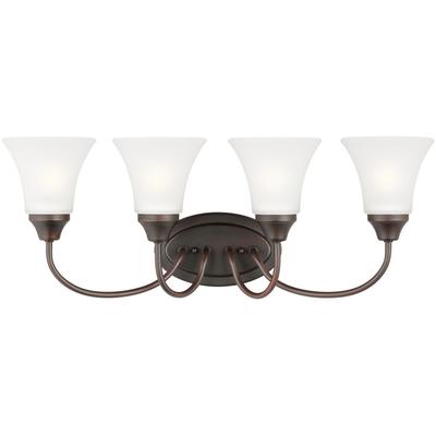 Generation Lighting - Holman 4-Light LED Wall/Bath Fixture - Bronze - 44808EN3-710