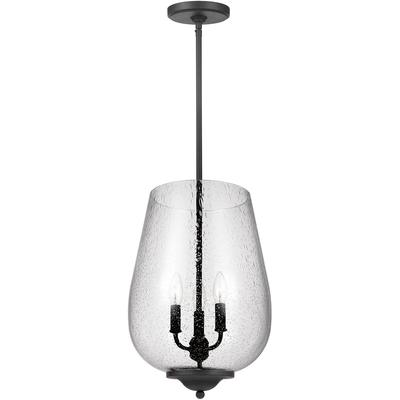 Generation Lighting - Belton 3-Light Hall/Foyer Pendant - Midnight Black - 5127803EN-112