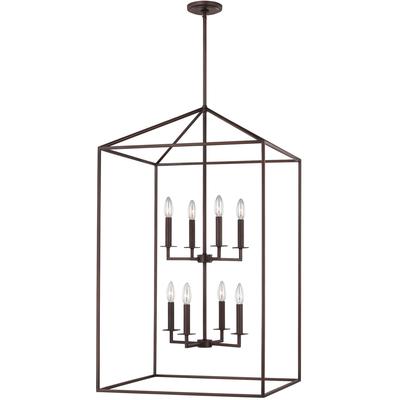 Generation Lighting - Perryton Extra Large 8-Light Pendant - Bronze - 5315008-710