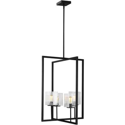 Generation Lighting - Mitte Large 4-Light Pendant - Midnight Black - 5341504-112