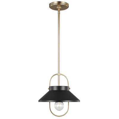 Generation Lighting - Dormer One-Light Pendant - Midnight Black - 6001101-112