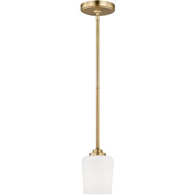 Generation Lighting - Windom 1-Light Mini-Pendant - Satin Brass - 6102801-848