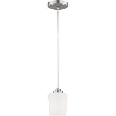 Generation Lighting - Windom 1-Light Mini-Pendant - Brushed Nickel - 6102801-962