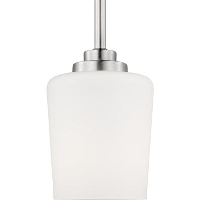 Generation Lighting - Windom 1-Light Mini-Pendant - Brushed Nickel - 6102801-962