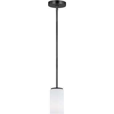 Generation Lighting - Alturas One-Light LED Mini-Pendant - Midnight Black - 6124601EN3-112