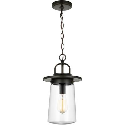 Generation Lighting - Tybee 1-Light Outdoor Pendant - Antique Bronze - 6208901-71