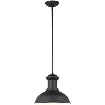 Generation Lighting - Fredricksburg 1-Light Outdoor Pendant - Black - 6247701-12