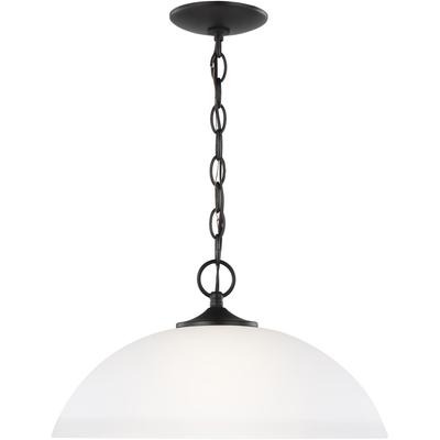 Generation Lighting - Geary 1-Light Pendant - Midnight Black - 6516501-112