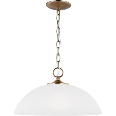 Generation Lighting - Geary One-Light Pendant - Satin Brass - 6516501-848