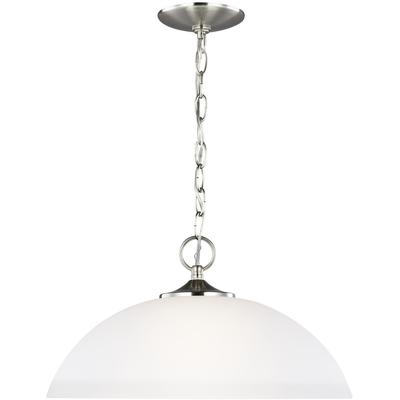 Generation Lighting - Geary 1-Light Pendant - Brushed Nickel - 6516501-962