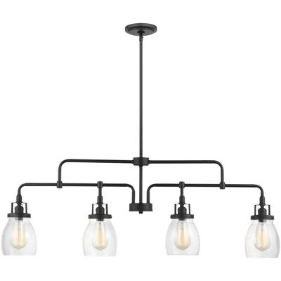 Generation Lighting - Belton 4-Light Island Pendant - Midnight Black - 6614504-112