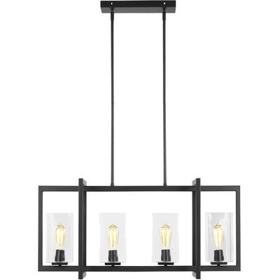 Generation Lighting - Mitte 4-Light Island Pendant - Midnight Black - 6641504-112