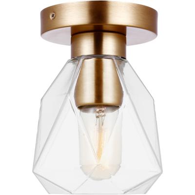 Generation Lighting - Quinn One-Light Wall/Ceiling Semi-Flush Mount - Satin Brass - 7000701-848