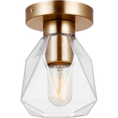 Generation Lighting - Quinn One-Light Wall/Ceiling Semi-Flush Mount - Satin Brass - 7000701-848