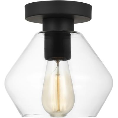 Generation Lighting - Jett One-Light Wall/Ceiling Semi-Flush Mount - Midnight Black - 7002401-112