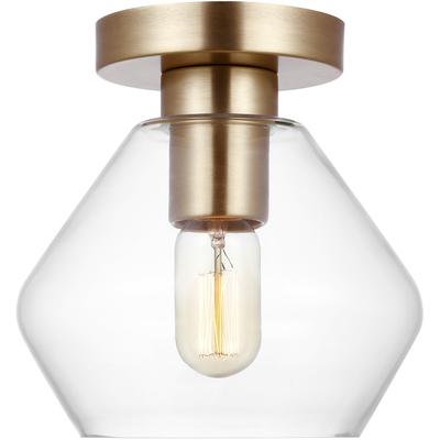 Generation Lighting - Jett One-Light Wall/Ceiling Semi-Flush Mount - Satin Brass - 7002401-848