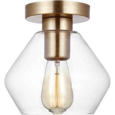 Generation Lighting - Jett One-Light Wall/Ceiling Semi-Flush Mount - Satin Brass - 7002401-848