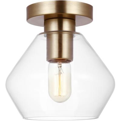 Generation Lighting - Jett One-Light Wall/Ceiling Semi-Flush Mount - Satin Brass - 7002401-848