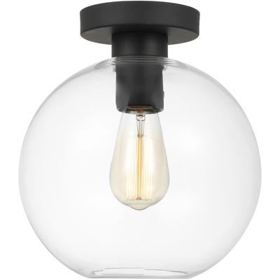 Generation Lighting - Orley One-Light Wall/Ceiling Semi-Flush Mount - Midnight Black - 7002501-112