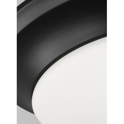 Generation Lighting - Nash 1-Light Flush Mount - Midnight Black - 75434-112