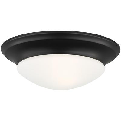 Generation Lighting - Nash 1-Light Flush Mount - Midnight Black - 75434EN3-112