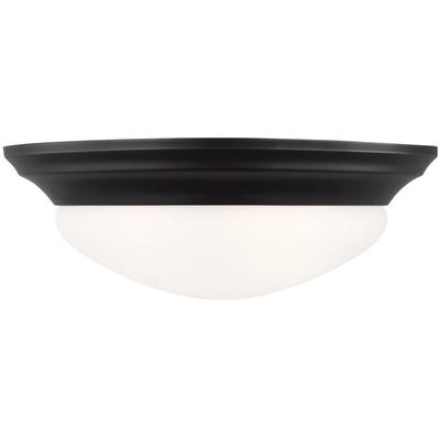 Generation Lighting - Nash 2-Light Flush Mount - Midnight Black - 75435-112