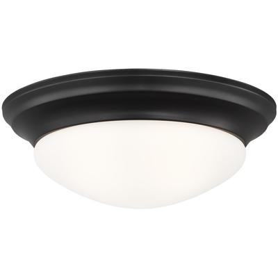 Generation Lighting - Nash 2-Light Flush Mount - Midnight Black - 75435-112