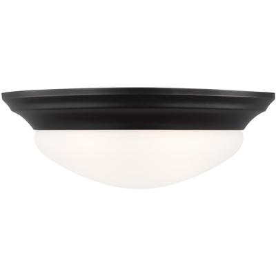 Generation Lighting - Nash 2-Light Flush Mount - Midnight Black - 75435EN3-112