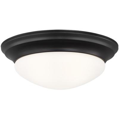 Generation Lighting - Nash 2-Light Flush Mount - Midnight Black - 75435EN3-112