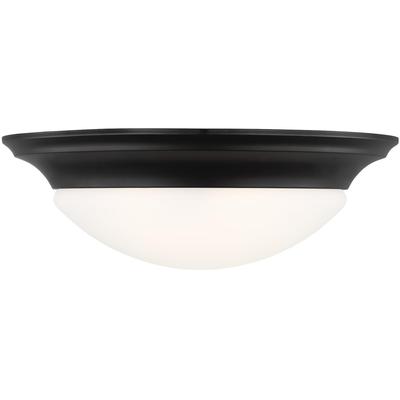 Generation Lighting - Nash 3-Light Flush Mount - Midnight Black - 75436EN3-112