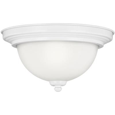 Generation Lighting - Geary 1-Light Ceiling Flush Mount - White - 77063-15