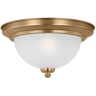 Generation Lighting - Geary One-Light LED Ceiling Flush Mount - Satin Brass - 77063EN3-848