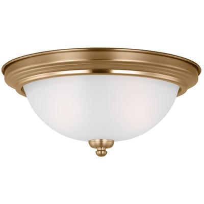 Generation Lighting - Geary Two-Light Ceiling Flush Mount - Satin Brass - 77064-848